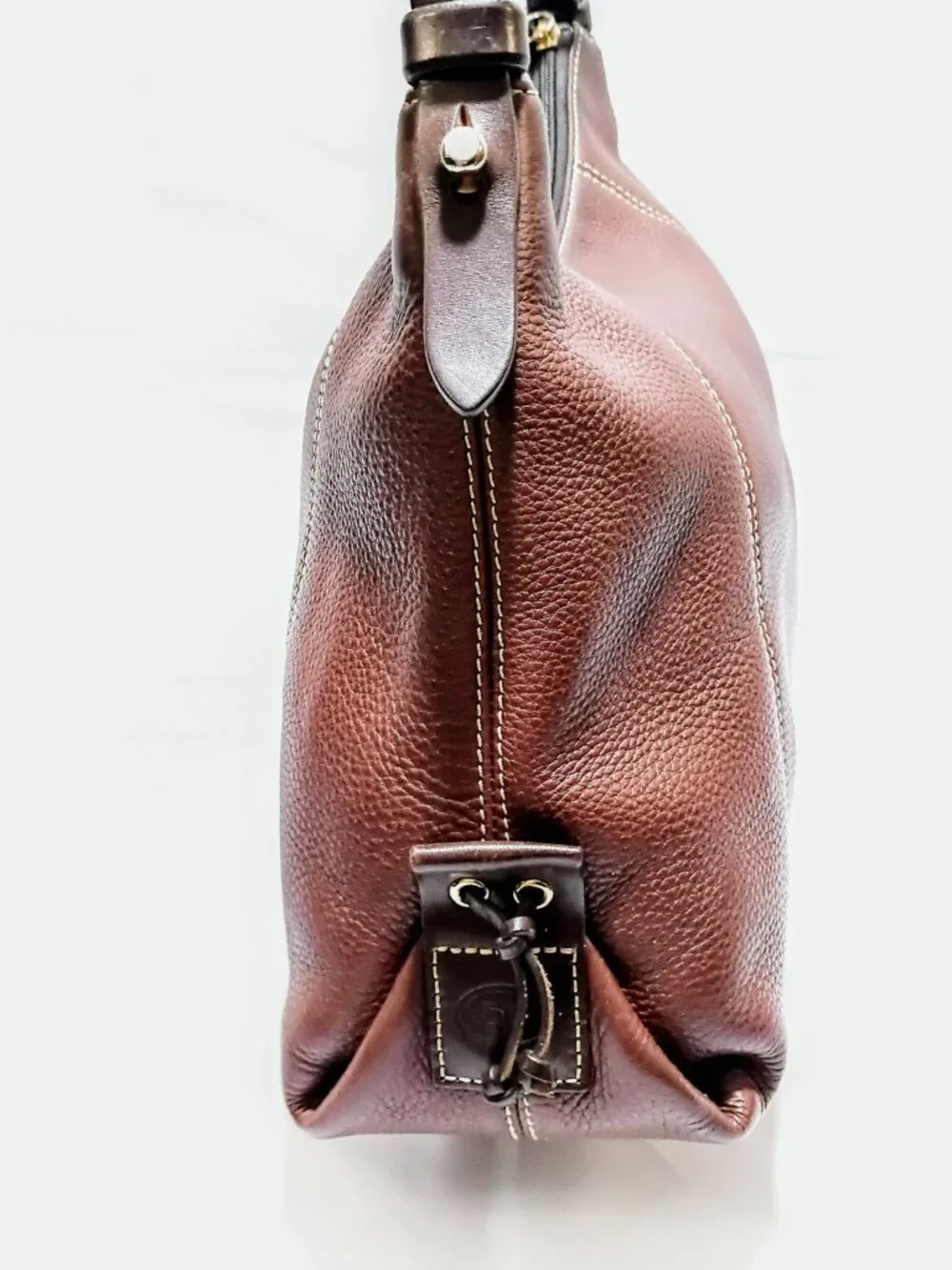 Dooney & Bourke East West Pebbled Leather Hobo, EUC